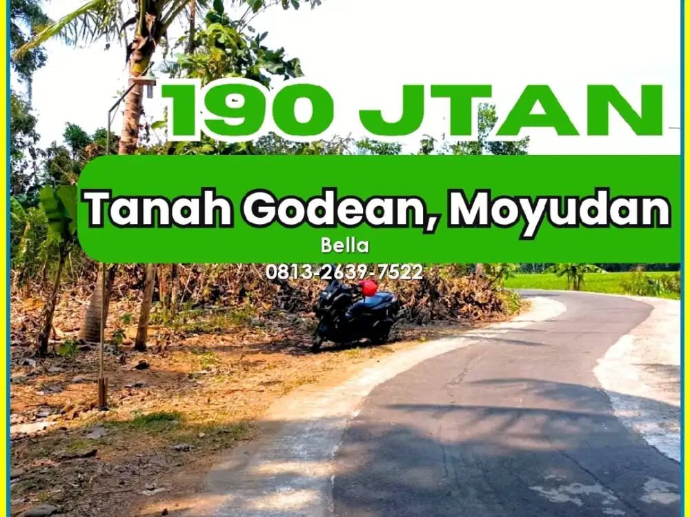 tanah moyudan 198 jt murah akses mobil siap akad