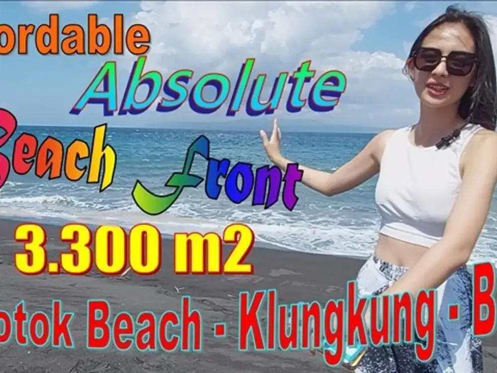Magnificent Beach Front View 3,300 sqm in Klungkung, Bali