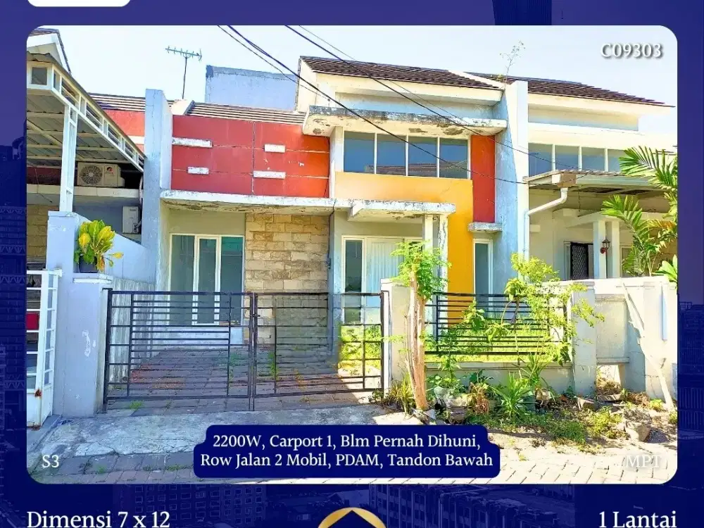 Rumah Green Semanggi Mangrove Rungkut Wonorejo dkt Stikom Semolowaru