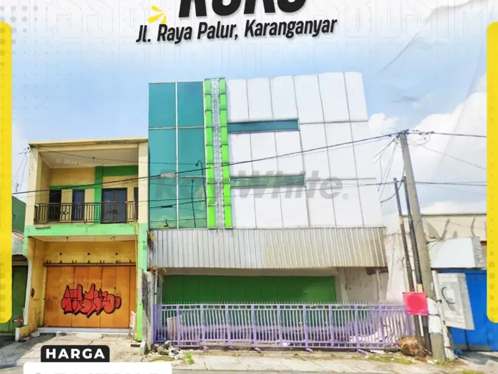 Ruko 3 Lantai di Jl. Raya Palur, Karanganyar, Dekat Kampus&Bank