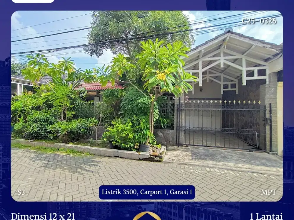 Rumah Manyar Indah dkt Klampis Dharmahusada Kertajaya MERR Semolowaru