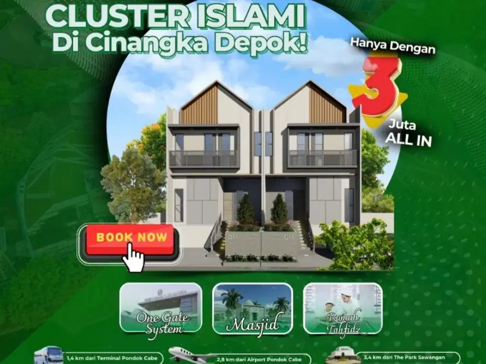 Rumah 2 Lt dlm perumahan muslim 3 Jt All In Free Biaya2