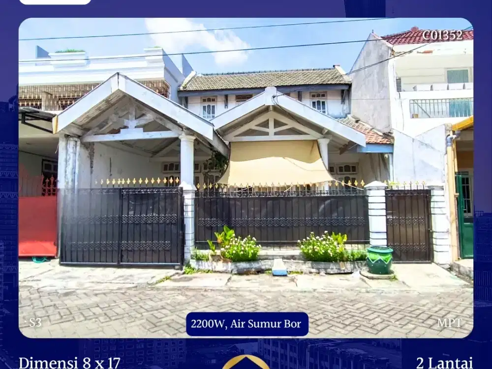 Rumah Candi Lontar Sambikerep dkt Manukan Tandes Balongsari Darmo