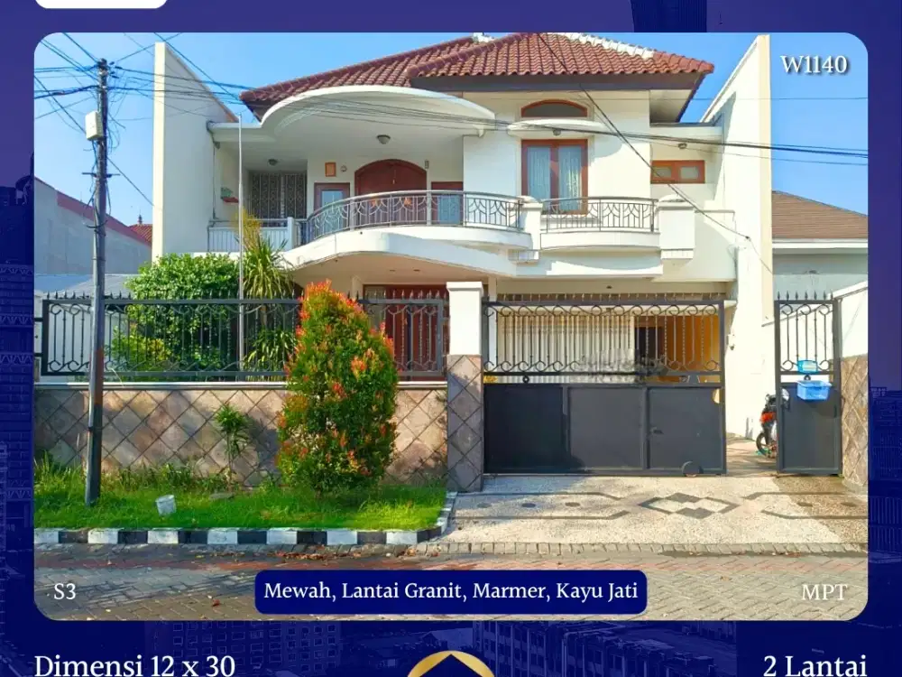 Rumah Mewah Araya Galaxi Bumi Permai dkt MERR Klampis Kertajaya Indah