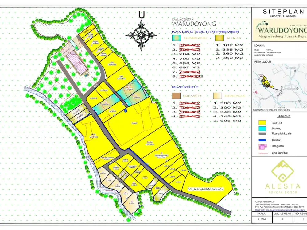 Tanah dijual di puncak bogor akses mudah view mewah