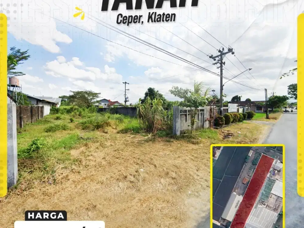 Dijual Tanah Siap Bangun Zona Industri Dekat Tol, di Ceper Klaten