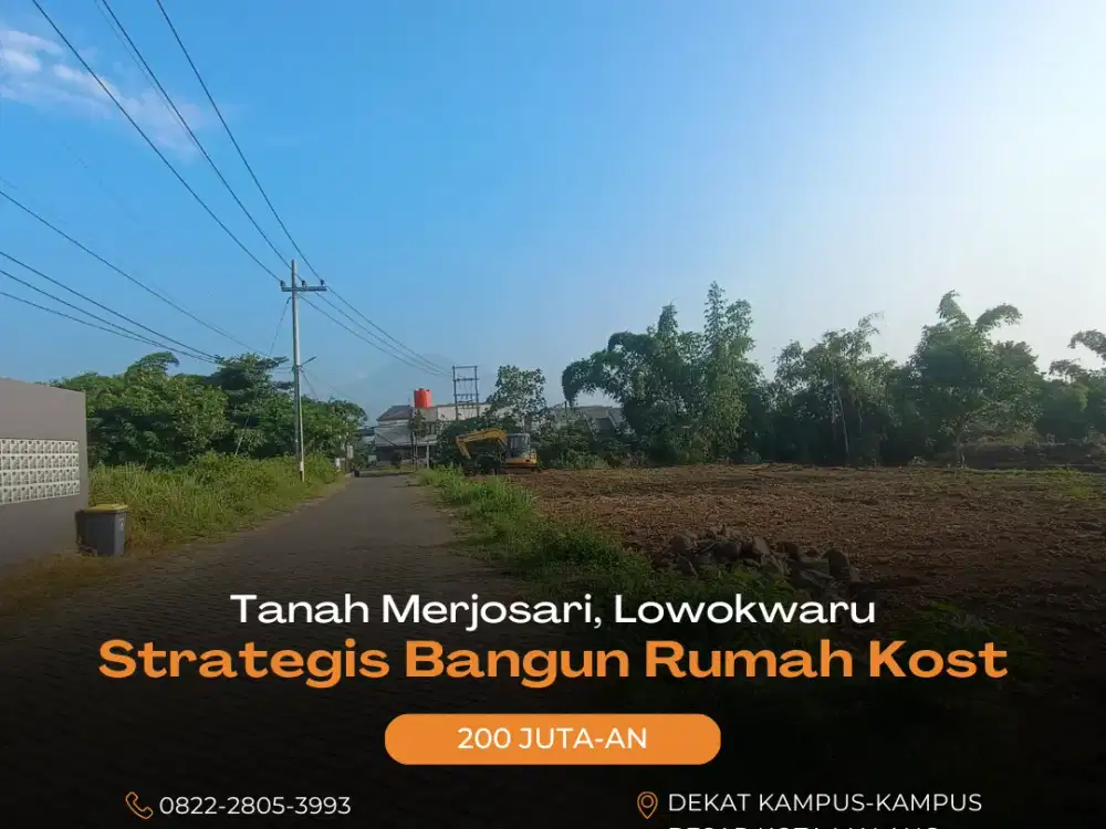 Tanah Perumahan Siap Balik Nama Merjosari Lowokwaru kota Malang