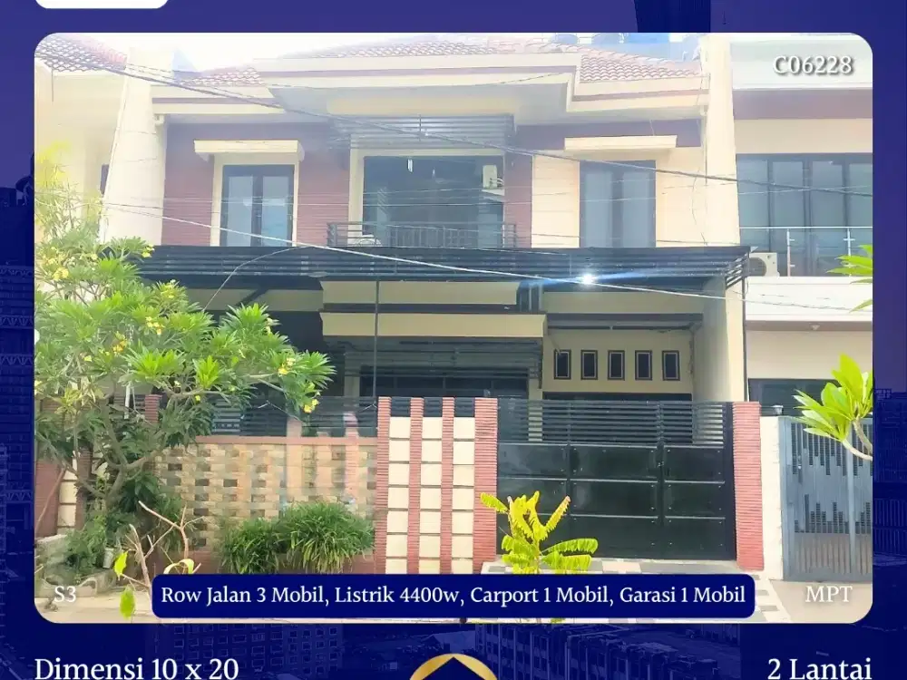 Rumah Dharmahusada Mas Mulyorejo Surabaya Timur dkt Wisma Permai