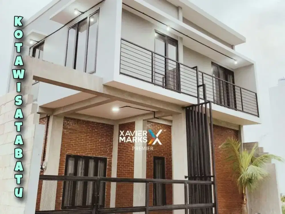 Villa modern plus kolam renang di Lembah Metro Batu Malang