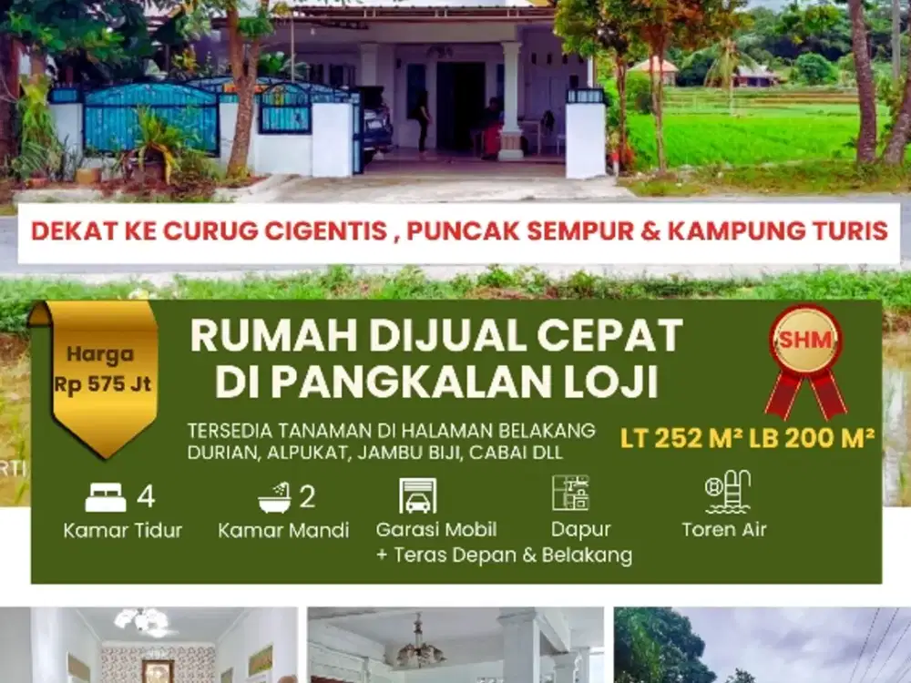 Dijual Cepat Rumah Lt 252 m² di Pangkalan Loji Karawang