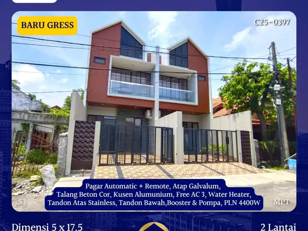 Rumah Baru Baruk Barat Wisma Kedung Asem Wiskai dkt Rungkut UBAYA MERR