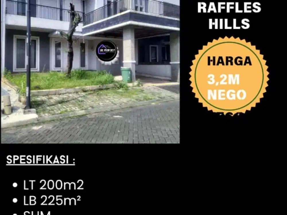 Di Jual Rumah Cantik Siap Huni . Hunian  Raffles Hill Cibubur.