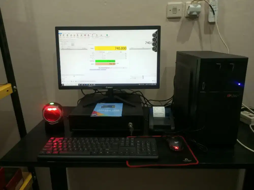 Mesin kasir komputer kasir Full set