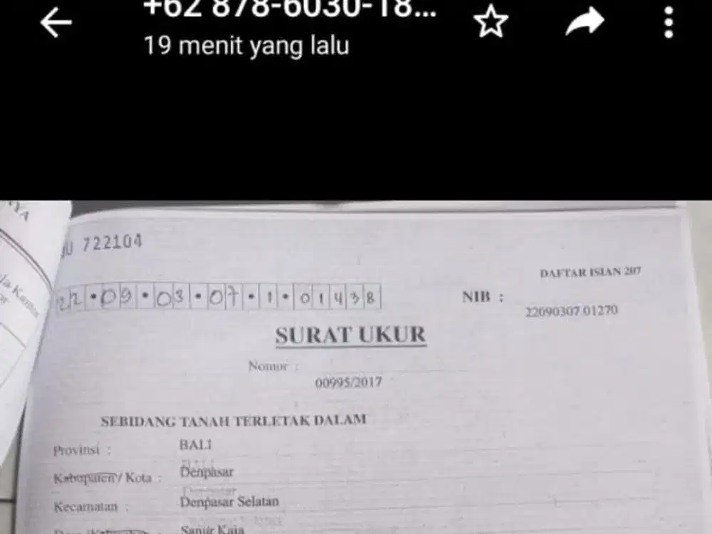 Dijual / disewakan tanah jl utama bypass ngurah rai sanur kaja