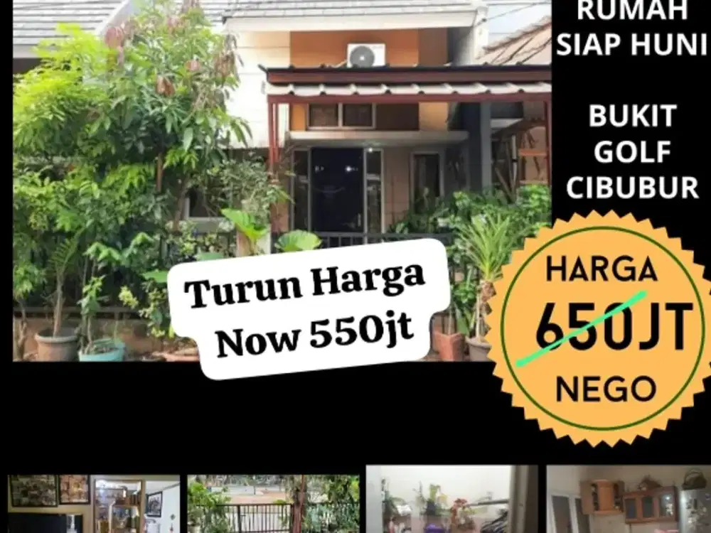 Jual Cepat Rumah Cantik Siap Huni. Bukit Golf Cibubur.