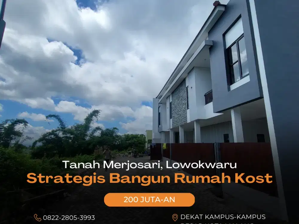 Kavling Baru Merjosari Atas Kota Malang Dekat Villa Bukit Tidar