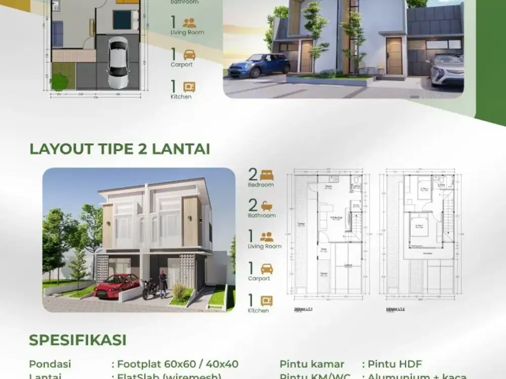 Rumah Scandinavian di Cimuning Mustika jaya Kota Bekasi