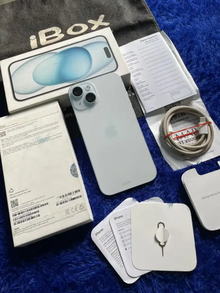 IPHONE 15 128GB RESMI IBOX SECOND LIKE NEW