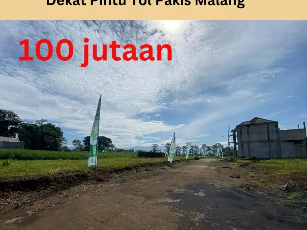 Tanah Siap Bangun Surat SHM Dekat Gerbang Tol Pakis Malang