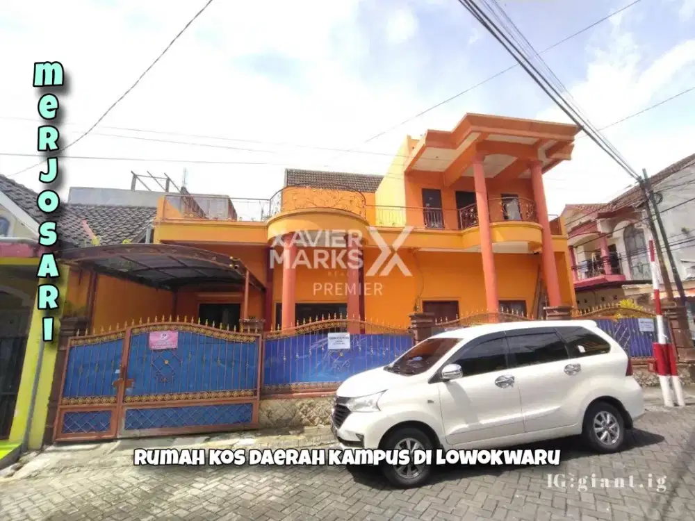 Rumah Induk dan kos aktif dekat kampus di Merjosari, Lowokwaru Malang