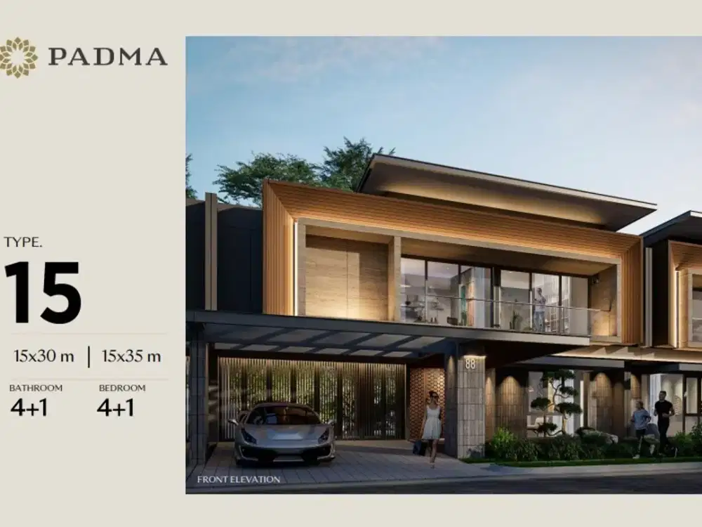 Rumah PIK 2 PADMA Cluster Bharata Ukuran 15x35 View Danau Bisa KPR