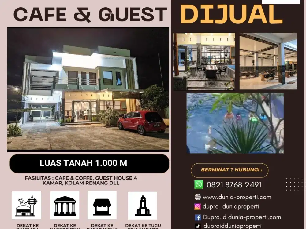 Dijual Café dan Guest House Siap Pakai - Ingin Jaya, Aceh Besar