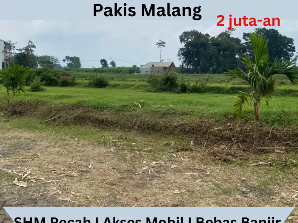 Tanah Siap Bangun Surat SHM Bebas Banjir Asrikaton Malang
