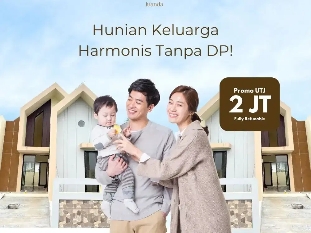 Velvet Juanda Residence, Hunian 2 Lantai, DP 0, Free Biaya2, Damarsih