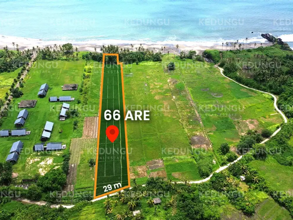 Expansive 66-Are Beachfront Land for Lease Near Kedungu Beach