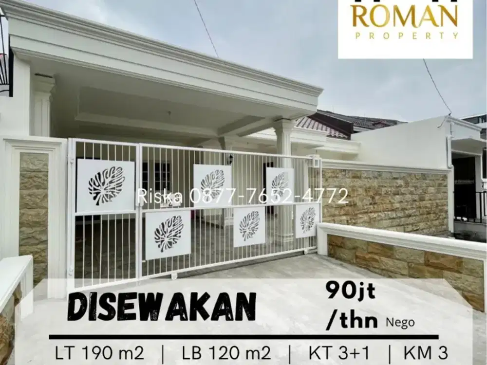 DISEWAKAN RUMAH LUAS DI LARANGAN INDAH