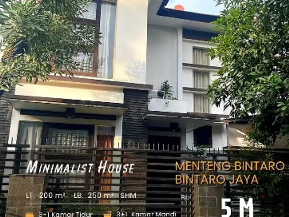 Dijual rumah 2 lantai area premium Menteng sektor 7 Bintaro Jaya