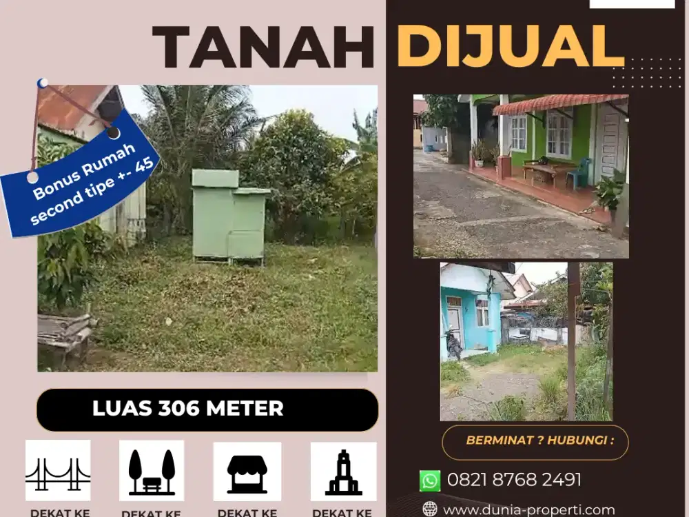 Tanah Bonus Rumah Second di Pelanggahan, Lokasi Tengah Kota Banda Aceh
