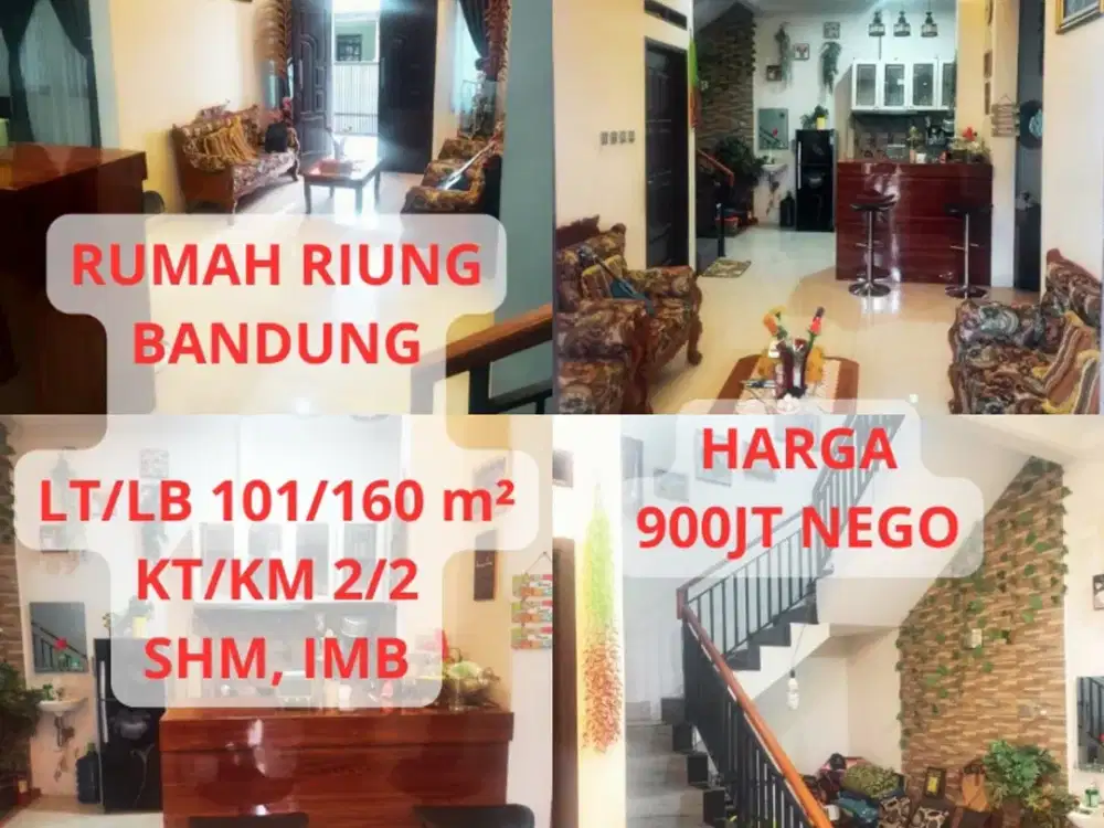 Rumah Bagus Minimalis 2Lt di Riung Bandung Dekat Sumarecon