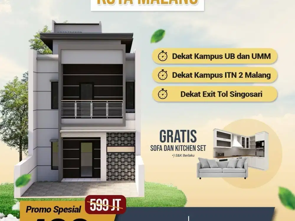 RUMAH HUNIAN DEKAT KAMPUS ITN DAN UMM KOTA MALANG