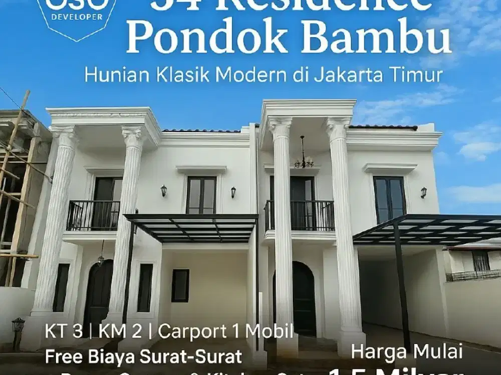 Hunian Mewah Modern 2 Lantai Di Jantung Jakarta Timur Bebas Banjir