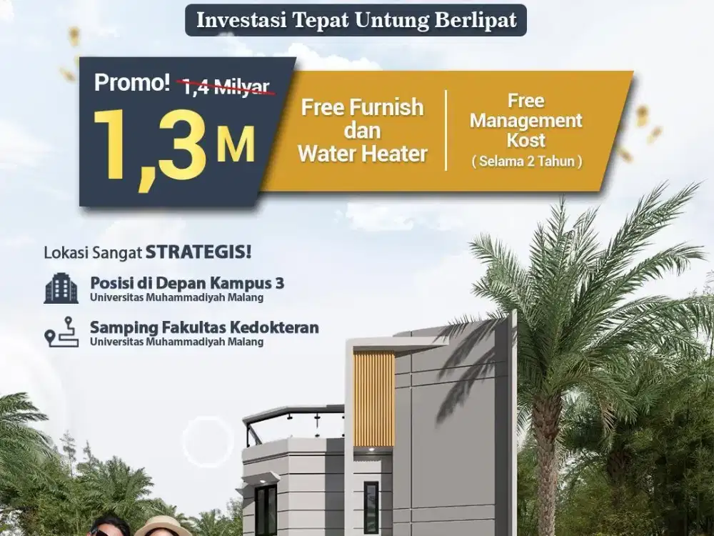 RUMAH KOS EKSLUSIVE 10 KAMAR KOTA MALANG FULL FURNISH