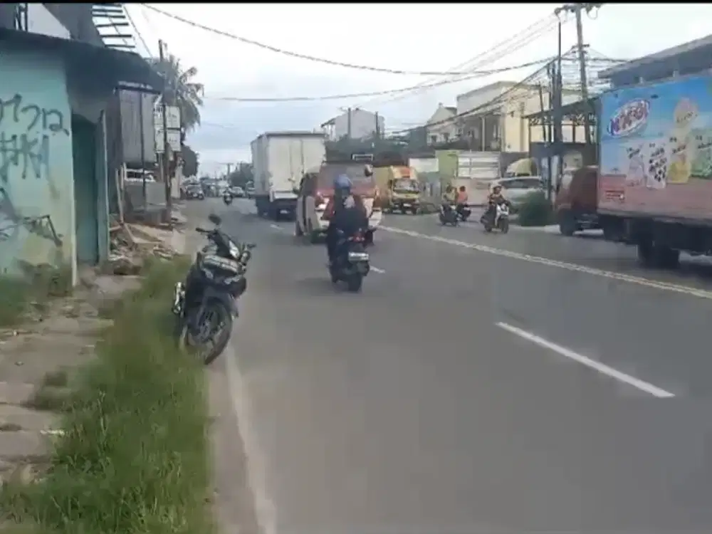 Tanah & bangunan ex bengkel Jl. Raya Jakarta, Ciruas, 390 m, SHM