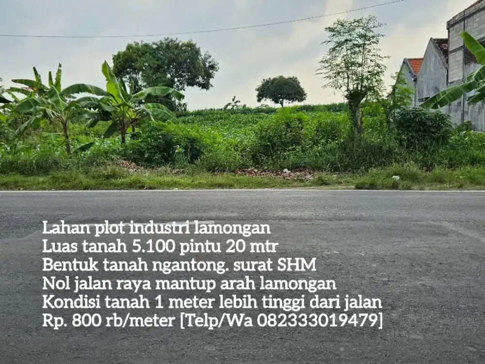 Termurah & terbaik lahan industri lamongan