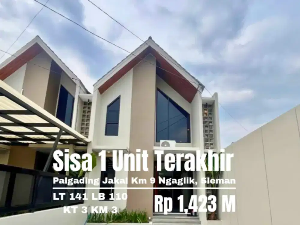 Rumah baru Full Furnished dekat UII dan UGM  jakal km 9 Palgading