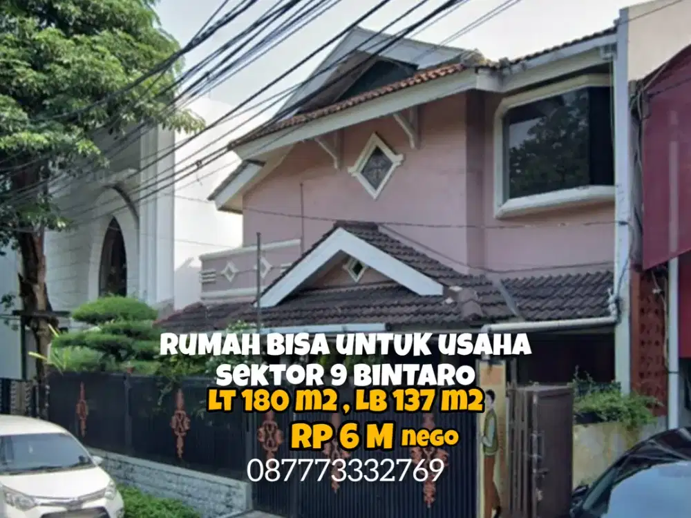 13377// jual rumah usaha strategis bintaro sektor 9
