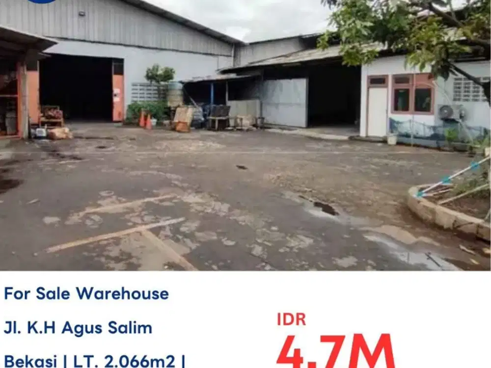 dijual cepat Gudang Jl H Agus Salim Bekasi
