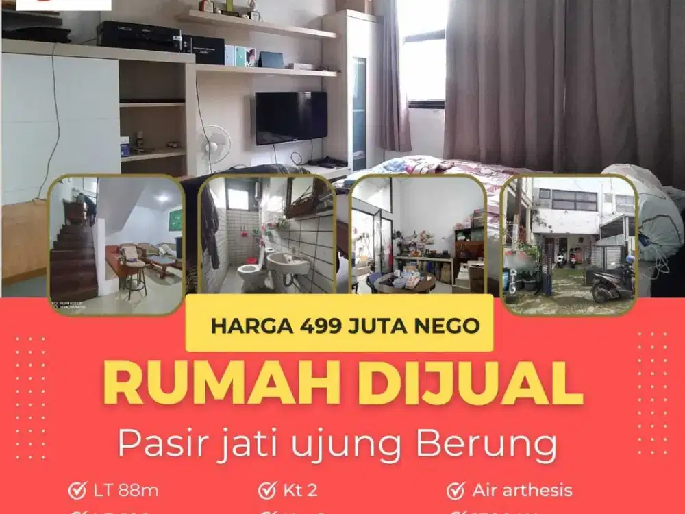 Rumah 2 lantai lt88/100 hrg499jt di ujung Berung Bandung