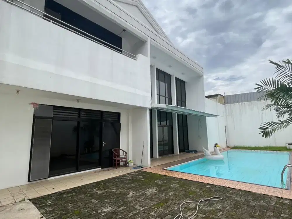 Rumah BangkaII Jaksel Full Marble Mewah Hadap Timur Kolam Renang Besar