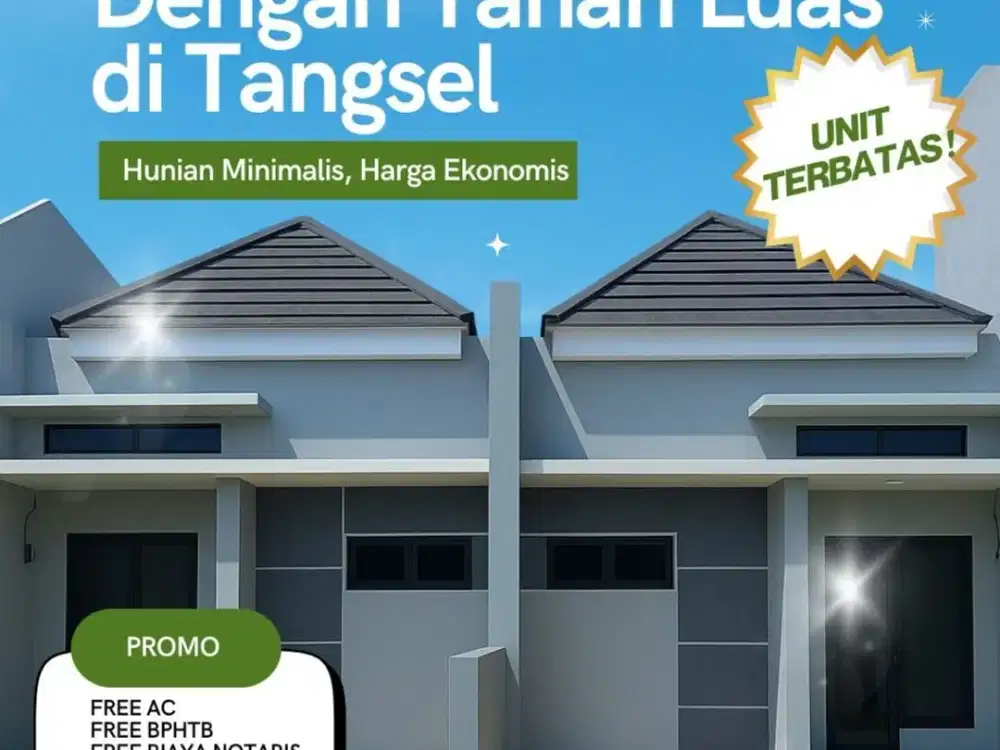 Rumah 1 lantai dengan tanah yg luas, hanya 690 juta