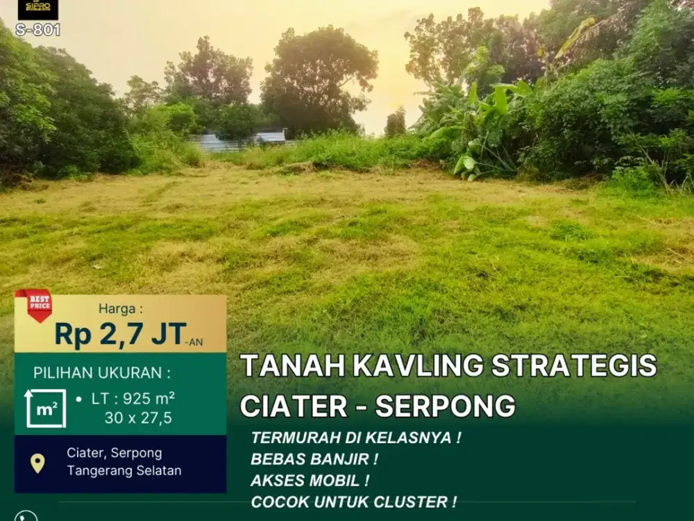 Tanah Kavling Siap Bangun di serpong