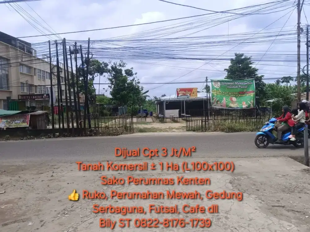 ±1 Ha Kenten Sako Perumnas Tanah Kota Palembang Murah