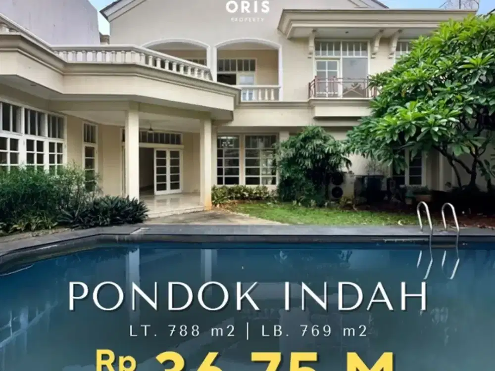 Turun Harga Rumah Terawat Row Jalan Lebar di Pondok Indah Jakarta