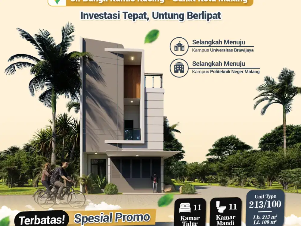 RUMAH KOS EKSKLUSIVE KOTA MALANG  DEPAN KAMPUS UNIBRAW