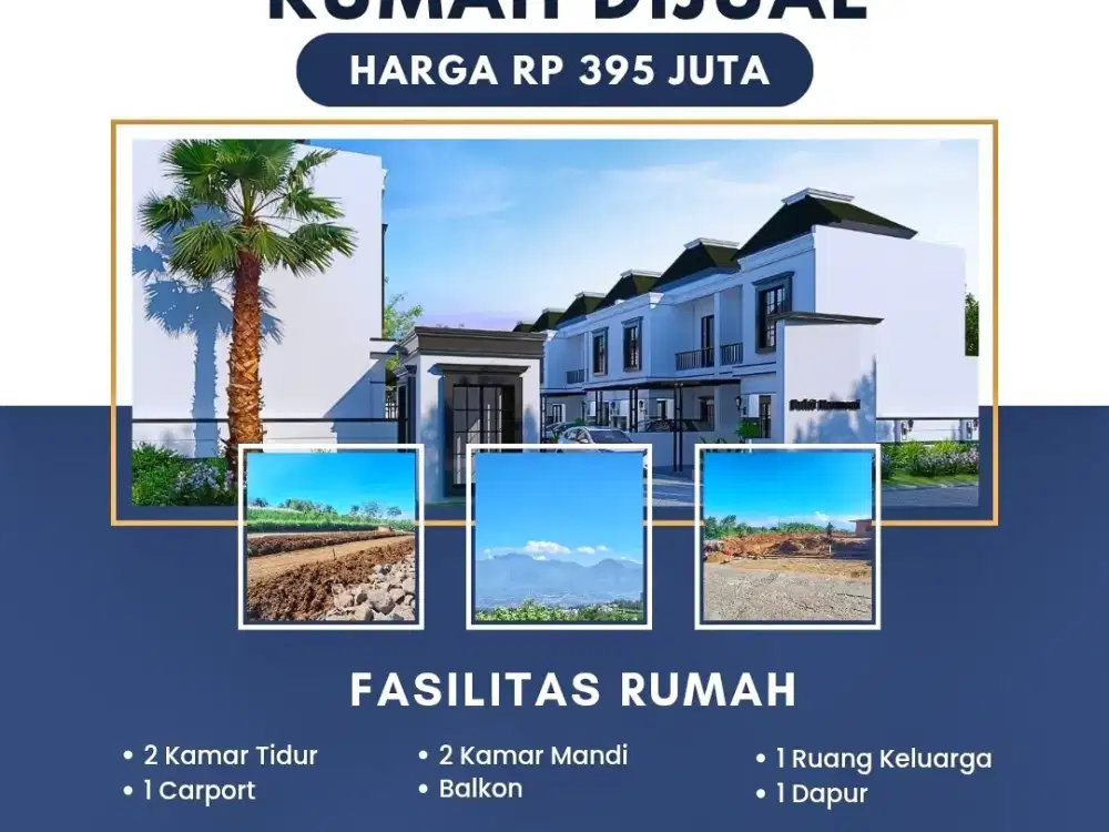 Rumah 2 lantai 395 Juta di Karangploso Malang