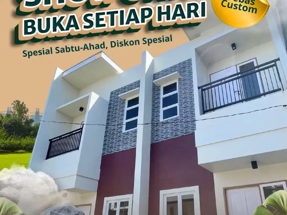 JUAL RUMAH 2 LANTAI DENAH BISA REQUEST